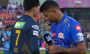 கை கொடுக்க வந்த ஹர்திக் பாண்டியாவை கண்டுக்காமல் சென்ற கில்!